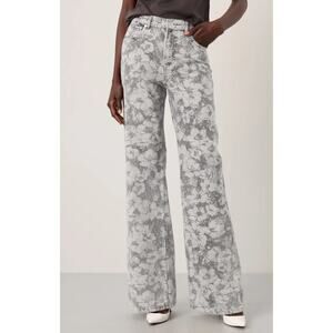 Moschino Jeans Laser Grey Flower Trousers